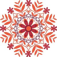 mandala. etnisch decoratief element. Islam, Arabisch, Indisch, en poef motieven. het is een circulaire en bloemen geïllustreerd ontwerp. vector