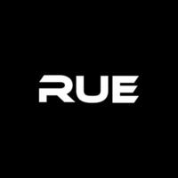 rue brief logo ontwerp, inspiratie voor een uniek identiteit. modern elegantie en creatief ontwerp. watermerk uw succes met de opvallend deze logo. vector