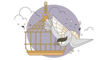 Gratis vogel vector