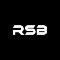 rsb brief logo ontwerp, inspiratie voor een uniek identiteit. modern elegantie en creatief ontwerp. watermerk uw succes met de opvallend deze logo. vector