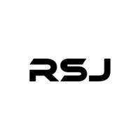 rsj brief logo ontwerp, inspiratie voor een uniek identiteit. modern elegantie en creatief ontwerp. watermerk uw succes met de opvallend deze logo. vector