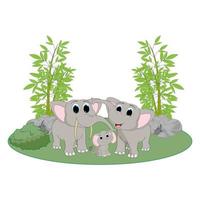 schattige olifant dieren cartoon vector