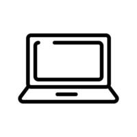 laptop schets icoon pixel perfect voor website of mobiel app vector