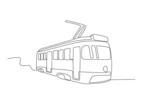 illustratie van een tram vector