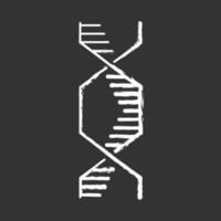 zeshoekig dna-helix krijtpictogram vector