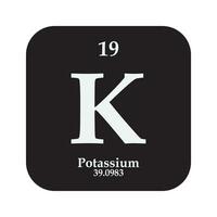 kalium chemie icoon vector