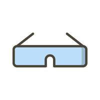 3D-bril vector pictogram