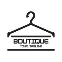 gemakkelijk kleren hanger logo ontwerp met creatief idee vector