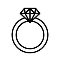 gemakkelijk juwelen ring icoon. vector. vector