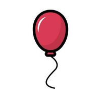 knal rood ballon icoon. vector. vector