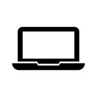 laptop silhouet icoon. portable computer. vector. vector