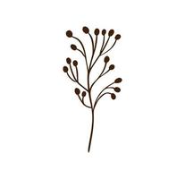 minimalistische bloem. grafische handgetekende plant, trendy klein scandinavisch stijlontwerp, bloemenbotanische elementen vectorillustratieknipsel vector