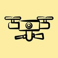 icoon leger drone. leger elementen. pictogrammen in hand- getrokken stijl. mooi zo voor afdrukken, affiches, logo, infografieken, enz. vector