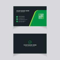 vector groen zwart gemakkelijk minimalistische modern professioneel bedrijf kaart sjabloon