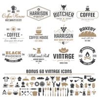 Vintage Retro Vector Labels voor banner