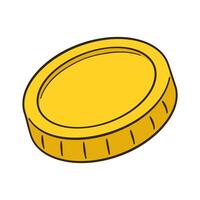 gouden munt. tekenfilm. vector illustratie