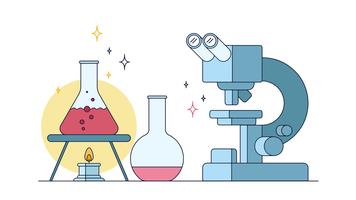 microscoop experimentatie vector