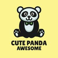 schattig panda-logo vector