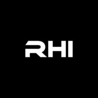 rhi brief logo ontwerp, inspiratie voor een uniek identiteit. modern elegantie en creatief ontwerp. watermerk uw succes met de opvallend deze logo. vector