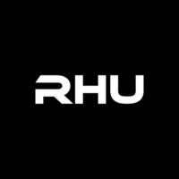 rhu brief logo ontwerp, inspiratie voor een uniek identiteit. modern elegantie en creatief ontwerp. watermerk uw succes met de opvallend deze logo. vector