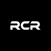 rcr brief logo ontwerp, inspiratie voor een uniek identiteit. modern elegantie en creatief ontwerp. watermerk uw succes met de opvallend deze logo. vector