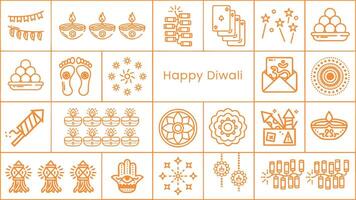 realistisch diwali reeks icoon pro vector