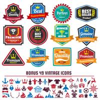 Vintage Retro Vector Logo voor banner