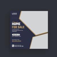 modern huis te koop social media banner en webbanner vector