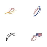 Amerikaanse sport voetbal logo vector illustratie ontwerpsjabloon