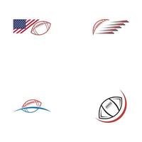 Amerikaanse sport voetbal logo vector illustratie ontwerpsjabloon