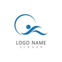 water Golf logo vector en symbool sjabloon