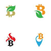 bitcoin logo afbeelding ontwerpsjabloon vector