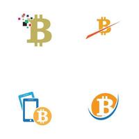 bitcoin logo afbeelding ontwerpsjabloon vector