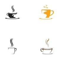 koffiekopje logo sjabloon vector icon - vector