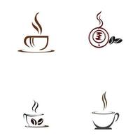 koffiekopje logo sjabloon vector icon - vector