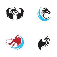 draak vector pictogram illustratie ontwerp logo sjabloon