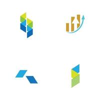 modern logo conceptontwerp voor fintech en digitale financiële technologie vector