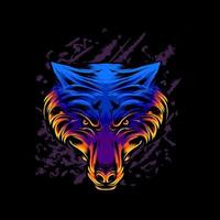 wolf hoofd illustratie vector