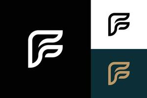 brief f monogram vector logo ontwerp