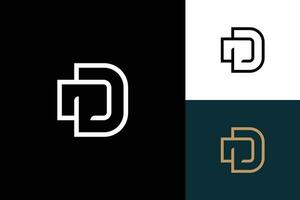 brief d monogram vector logo ontwerp