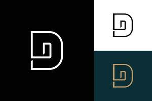 brief d monogram vector logo ontwerp