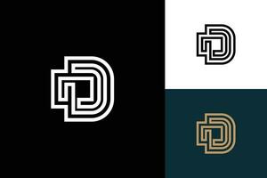 brief d monogram vector logo ontwerp