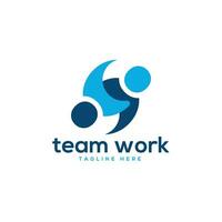 team werk logo ontwerp creatief modern concept voor bedrijf en zakelijke bedrijf vector