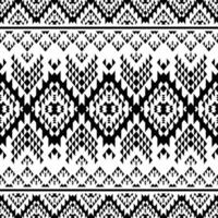 aztec en Navajo motief. naadloos etnisch retro patroon. grens borduurwerk met inheems Amerikaans stam. zwart en wit. ontwerp voor kleding stof, textiel, ornament, kleding, achtergrond, inpakken, batik. vector