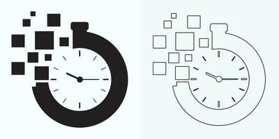 passage van tijd icoon. passage van tijd. timer logo. kijk maar icoon illustratie vector ontwerp