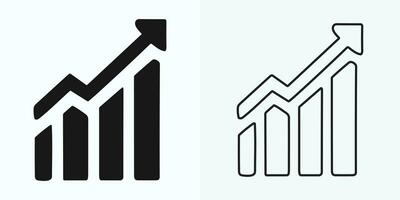 groeit diagram icoon, bar tabel icoon, infografisch, gezwellen tabel verzameling voor bedrijf verbetering analyse, diagram symbool, financieel winst tabel bar vector illustratie