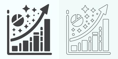 groeit diagram icoon set, bar tabel icoon, infografisch, gezwellen tabel verzameling voor bedrijf verbetering analyse, diagram symbool, financieel winst tabel bar vector illustratie