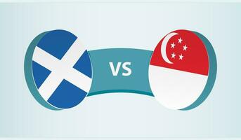 Schotland versus Singapore, team sport- wedstrijd concept. vector