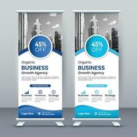 bedrijf verticaal banier ontwerp uithangbord reclame brochure rollen omhoog sjabloon vector x-banner en straat bedrijf presentatie vlag van gemak, voorraad vector. eps - vector