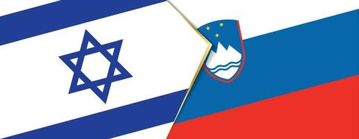 Israël en Slovenië vlaggen, twee vector vlaggen.